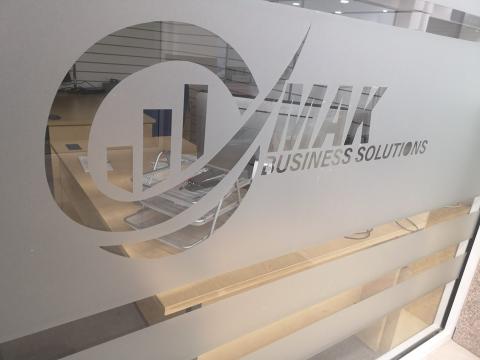 Frosted window vinyl prints